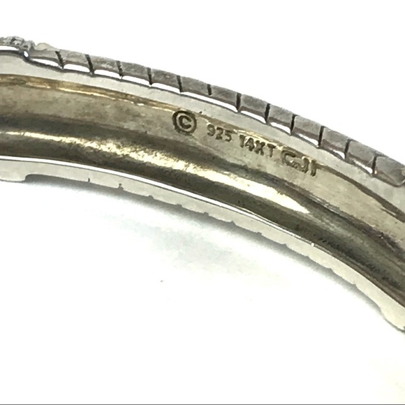 Andrea Candela 14K Gold & Sterling Silver Pave Diamond Bracelet - Picture 5 of 8